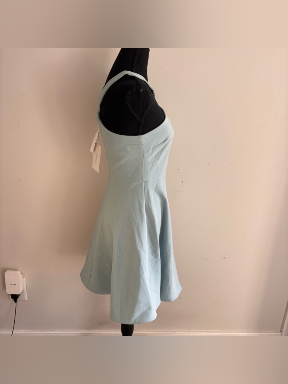 LIKELY Ashland Dress Size 6 NWT Blue Cross Back Fit & Flare Mini - Picture 3 of 8